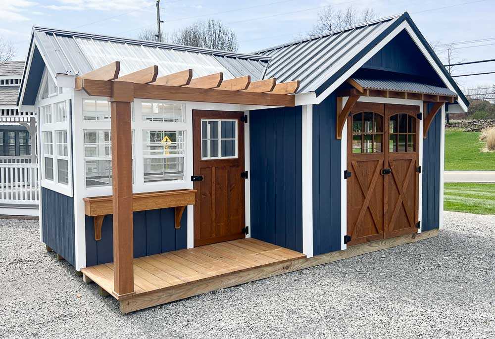 10x18 Farmhouse Garden Shed and Greenhouse