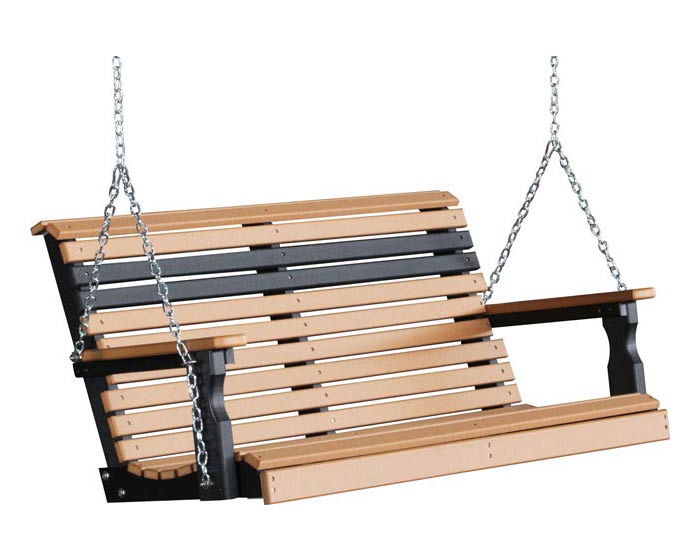 4 Foot Plain Porch Swing - Image 5